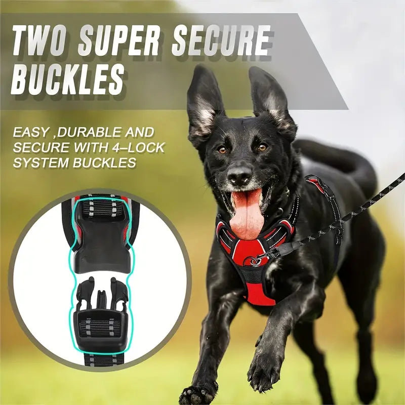No Pull Dog Harness-Size XL-BLACK