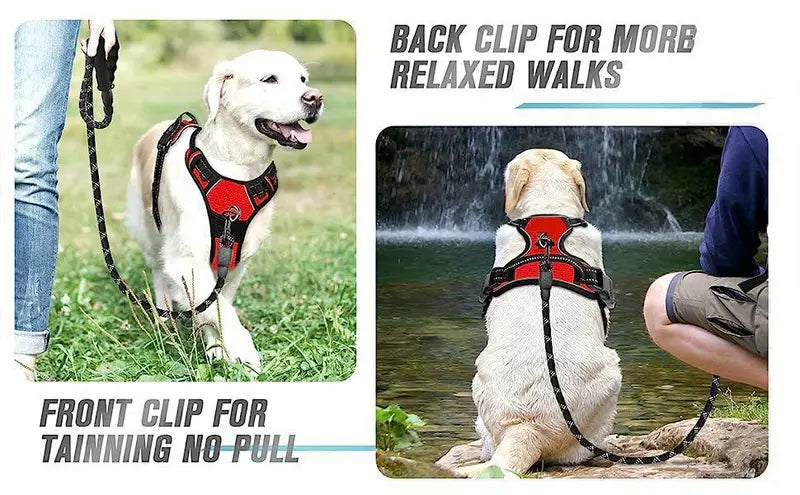 No Pull Dog Harness-Size XL-BLACK