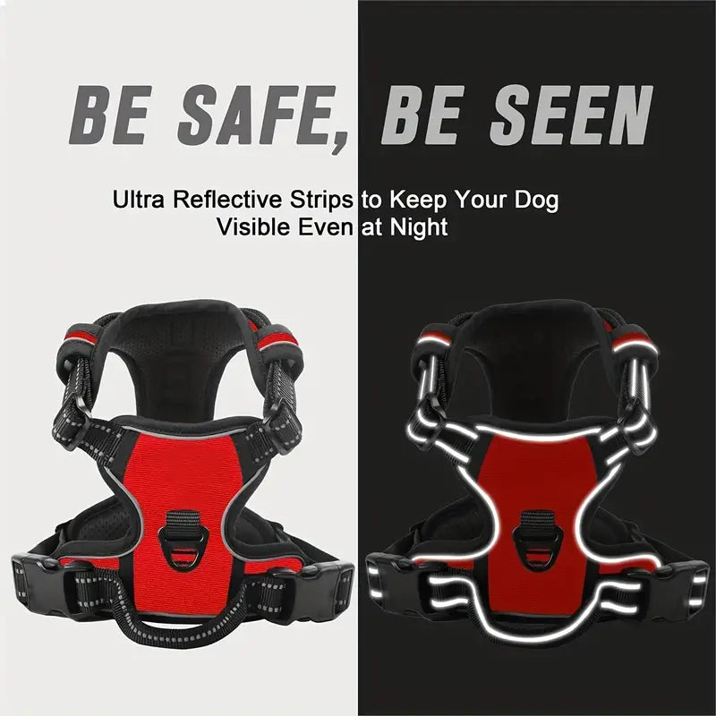 No Pull Dog Harness-Size XL-BLACK