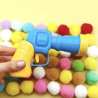 Interactive Cat Toy Gun with 20 Colourful Plush Balls