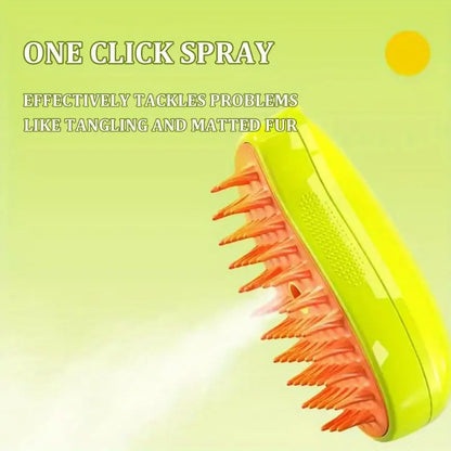 Pet massage brush hair removal