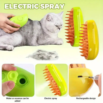 Pet massage brush hair removal