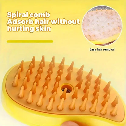 Pet massage brush hair removal