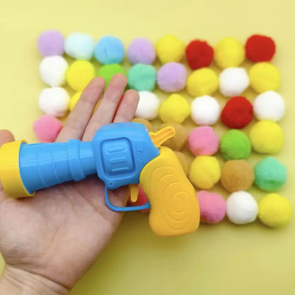 Interactive Cat Toy Gun with 20 Colourful Plush Balls