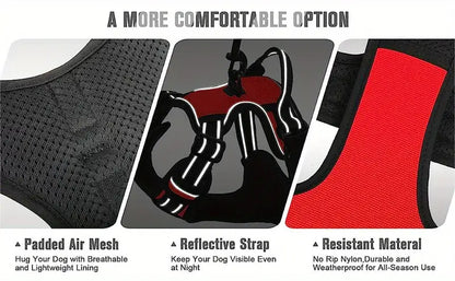 No Pull Dog Harness-Size XL-BLACK