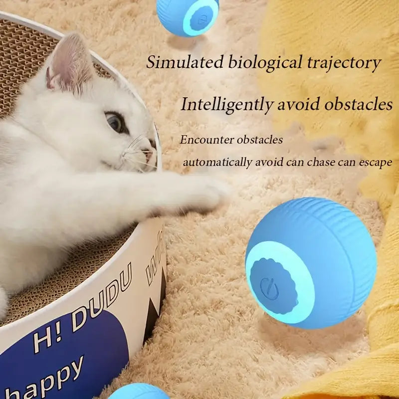 Interactive Auto-Rolling Cat Toy