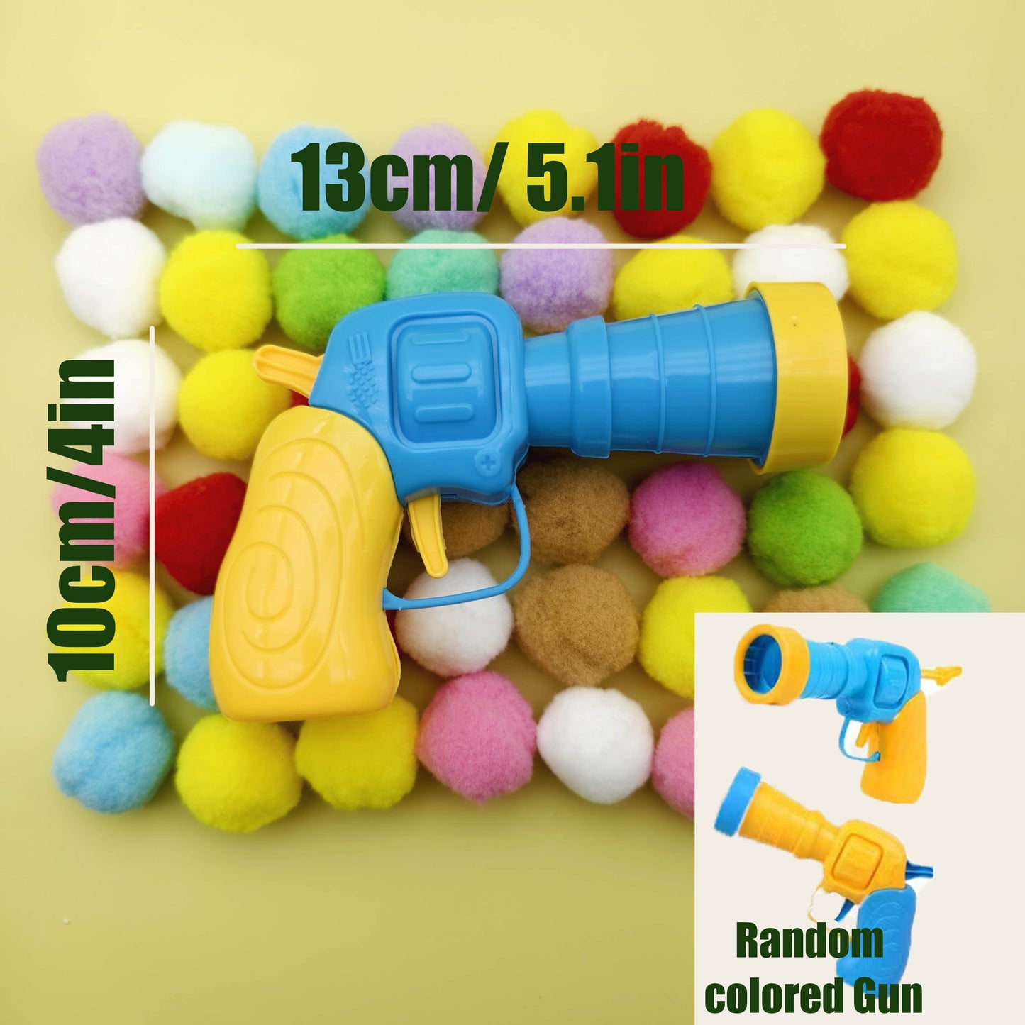 Interactive Cat Toy Gun with 20 Colourful Plush Balls