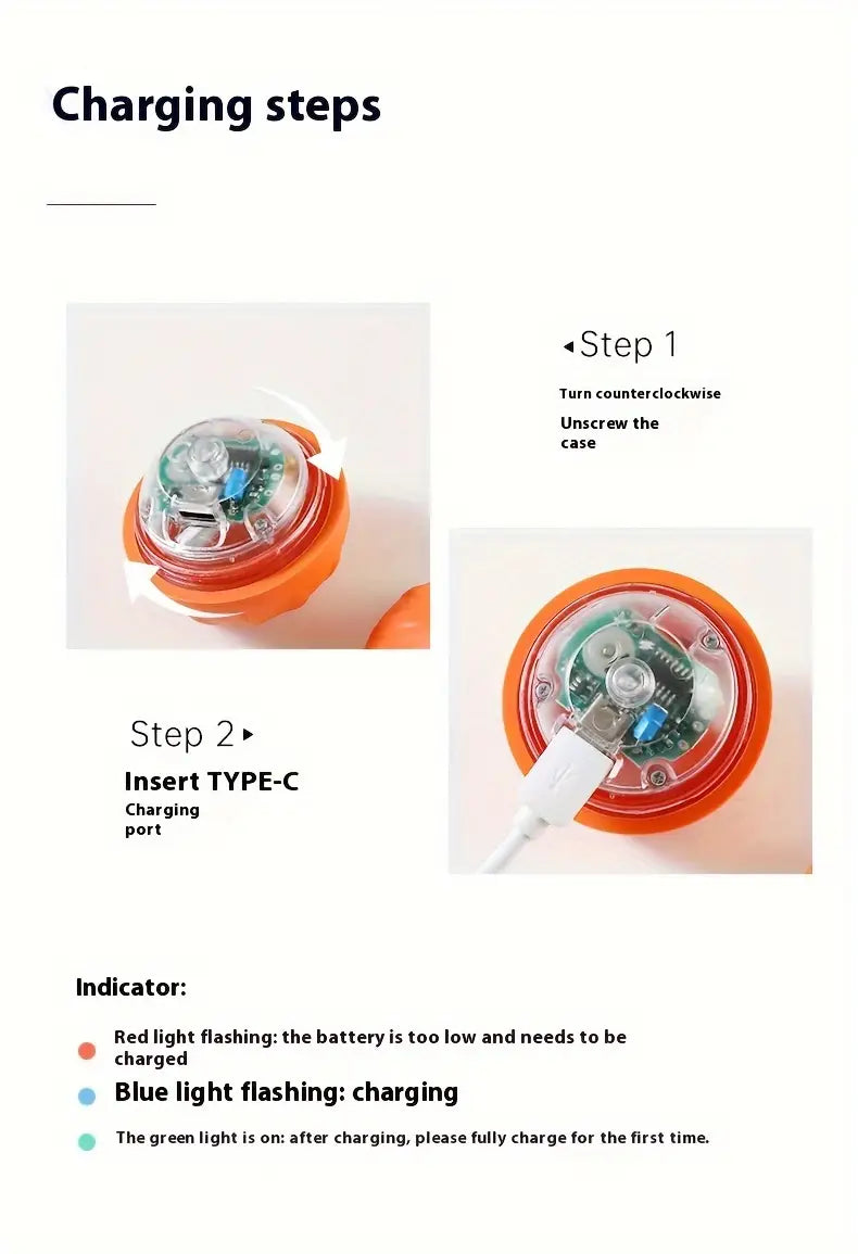 Interactive USB pet ball-Orange