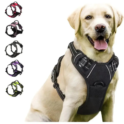 No Pull Dog Harness-Size XL-BLACK