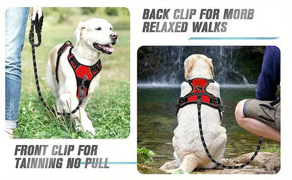 No Pull Dog Harness-Size XL-BLACK