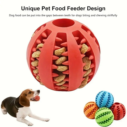 Tooth Cleaning Rubber Treats Ball Toy