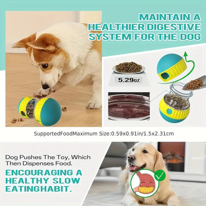 Interactive Dog Puzzle Ball Toy with Adjustable Cartoon Snack Dispenser, Durable Plastic Slow Feeder, Engaging Brain Teaser Pet Game, No Battery Needed, for Small Breeds