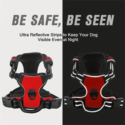 No Pull Dog Harness-Size XL-BLACK